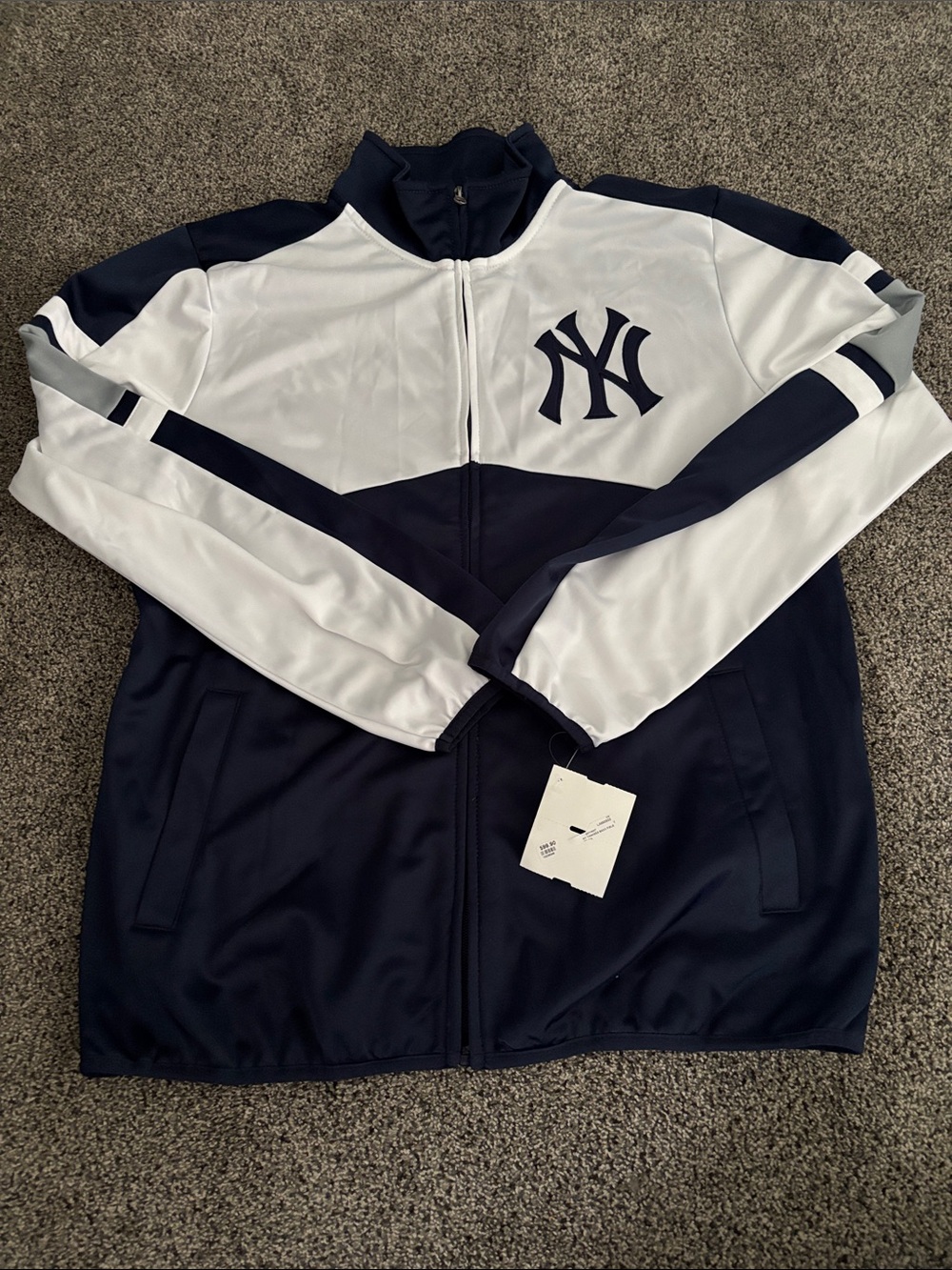 Genuine Merchandise Navy and White New York Track Jacket